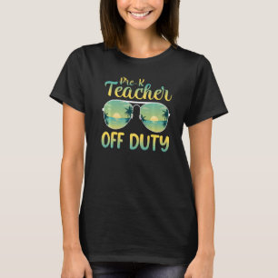 Camiseta Último Dia De Aula Pré K Professor No Verão De Dev