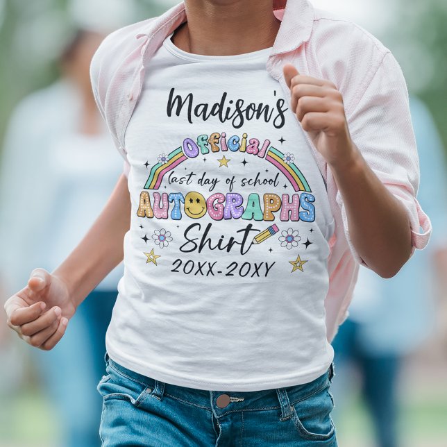 Camiseta Último Dia De Autografos Escolares (Criador carregado)