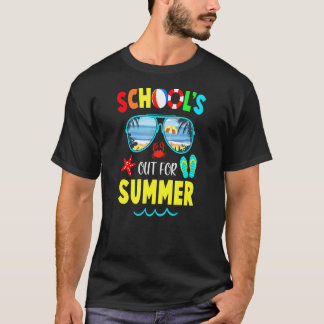 Camiseta Último Dia De Escolas Fora Para Férias De Verão