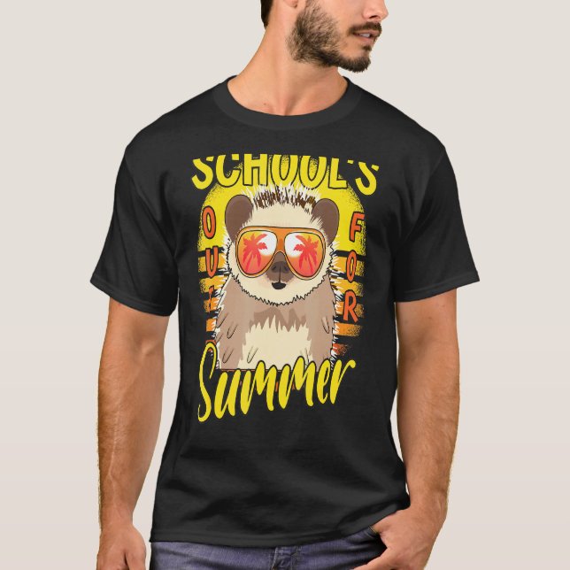 Camiseta Último Dia De Escolas Fora Para Férias De Verão (Frente)