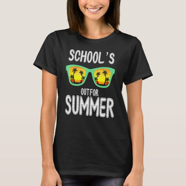 Camiseta Último Dia De Escolas No Verão De Professores (Frente)