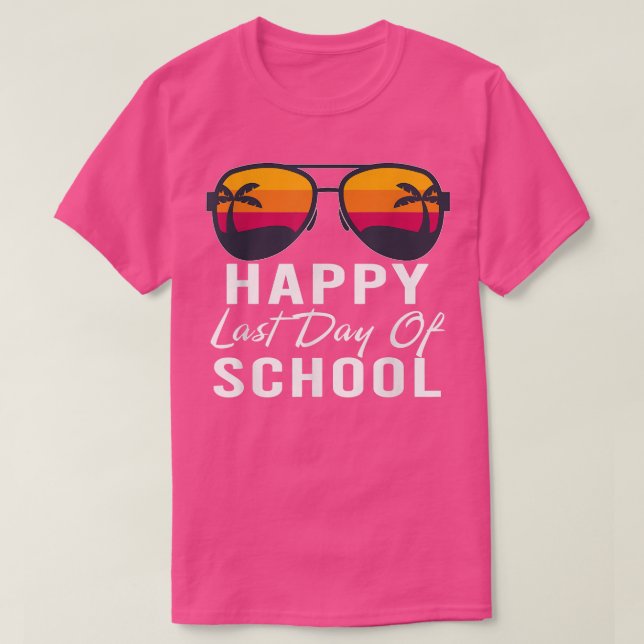 Camiseta Último Dia De Escolas Para Professores De Verão  (Frente do Design)