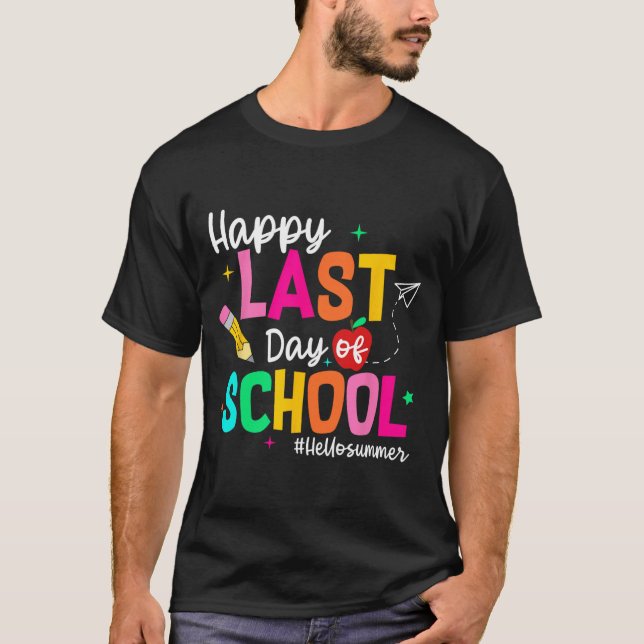 Camiseta Último Dia De Formatura Escolar Professor Aluno  (Frente)