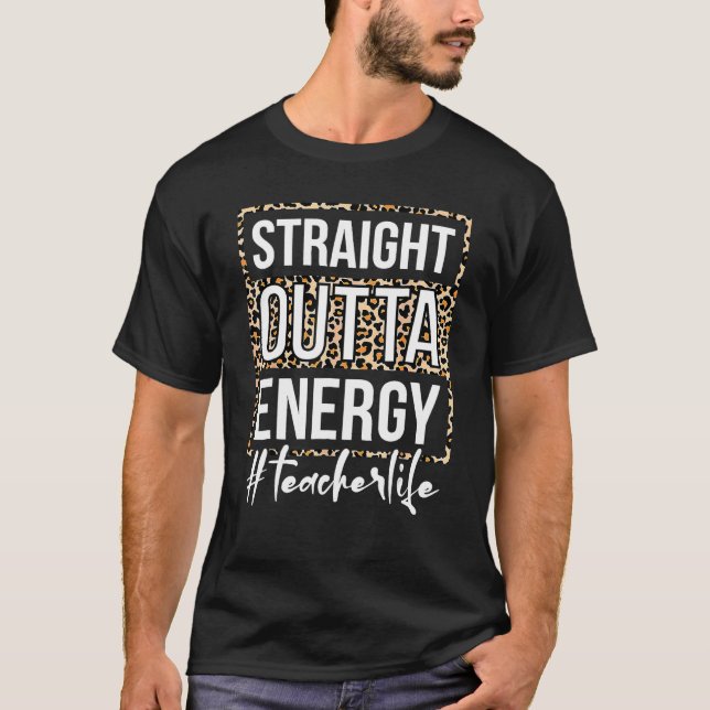 Camiseta Último Dia de Hetero Escolar Fora de Professora de (Frente)