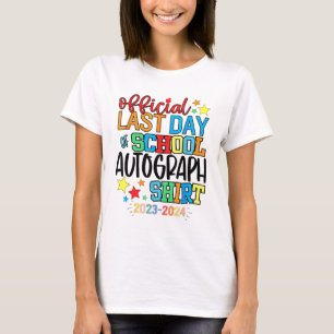 Camiseta Último Dia De Pós-Graduação Do Jardim De Autografi