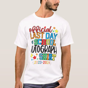 Camiseta Último Dia De Pós-Graduação Do Jardim De Autografi