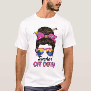 Camiseta Último Dia De Professora De Serviço De Cabelo De A