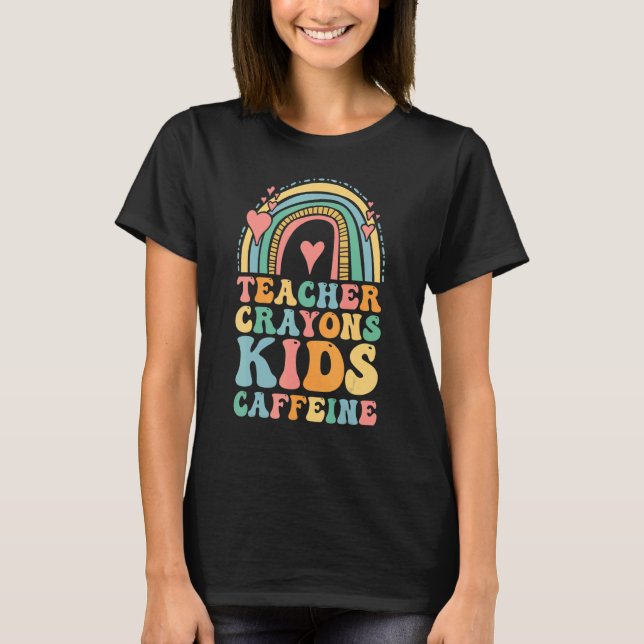 Camiseta Último dia de professores universitários Crayons K (Frente)