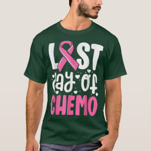 Camiseta Último Dia De Química, Cancer De Mama, Fita Rosa E