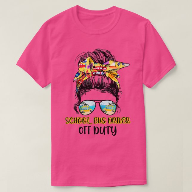 Camiseta Último Dia Do Ônibus Escolar Sem Serviço, Mensagem (Frente do Design)