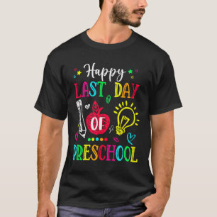 Camiseta Último Dia Do Pré-Escolar Olá Verão Presente De Fo