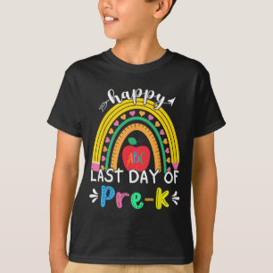 Camiseta Último Dia Do Pré-jardim De Infância Professor Arc