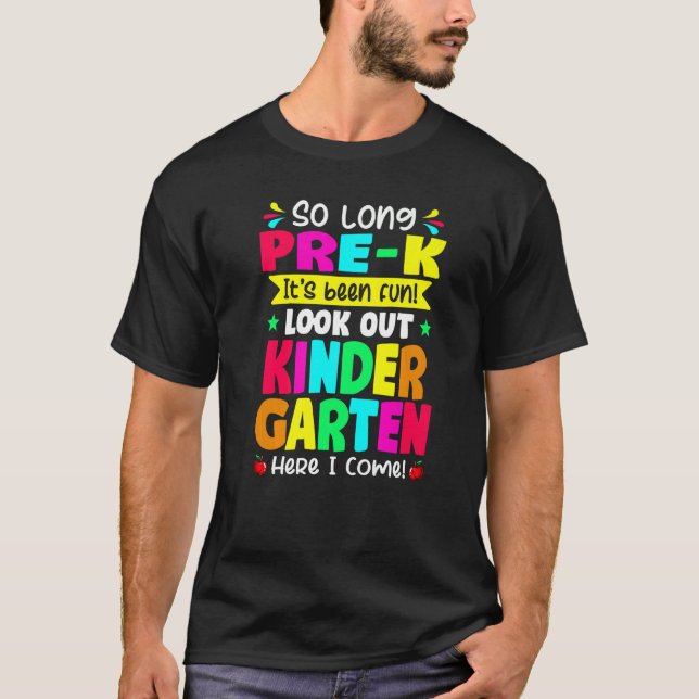 Camiseta Último Dia Do Pré-K Veja O Jardim De Infância (Frente)