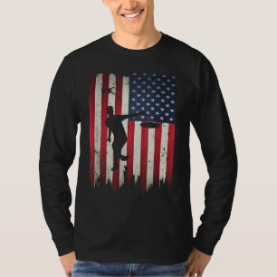 Camiseta Ultimo disco Frisbee Golf EUA Flag 4º