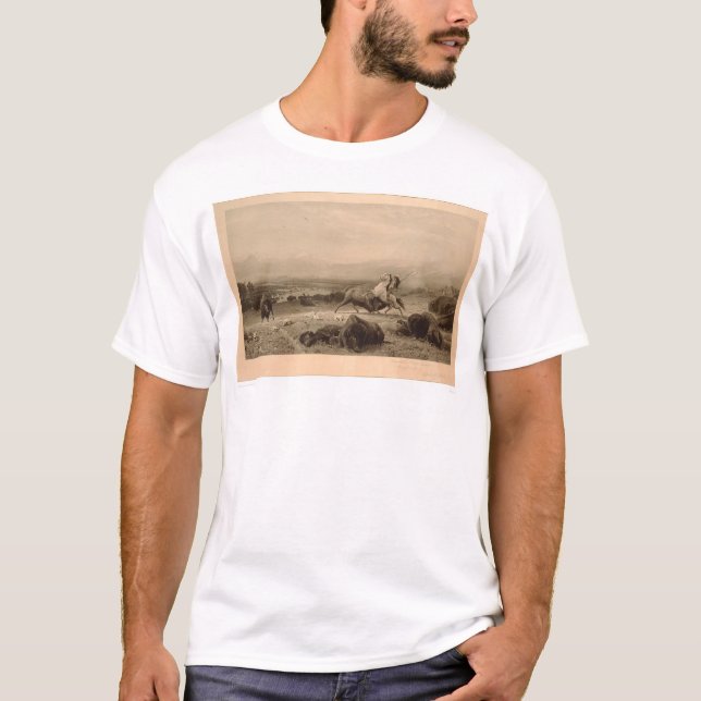 Camiseta Último do búfalo Bierstadt (0137A) - não (Frente)