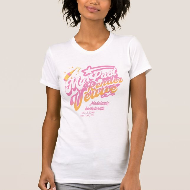 Camiseta Último Encontro Viúva Rosa Laranja Solteirona Noiv (Frente)