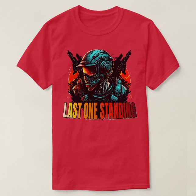 Camiseta Último jogador de jogos FPS em pé (Frente do Design)