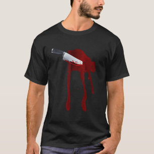 Camiseta Último Minuto, Falso Sangue Falso, Esfaqueamento,