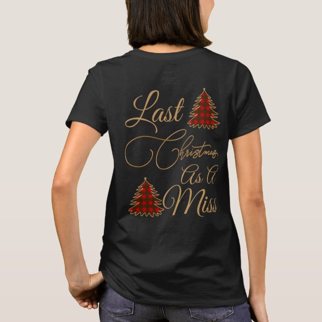 Camiseta Último Natal Como Uma Árvore De Natal (Verso)