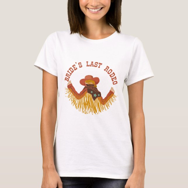 Camiseta último rodeio da noiva western marrom (Frente)