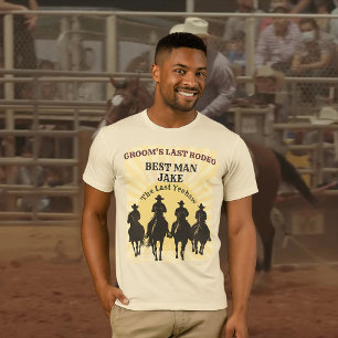 Camiseta Último Rodeo Cowboys Sunset Melhor Solteiro de Nom