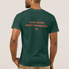 Camiseta Último Trem Melhores Pensamentos Tipografia Mínima