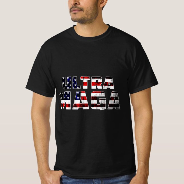 Camiseta Ultra Maga Donald Trump Joe Biden Republican Ameri (Frente)