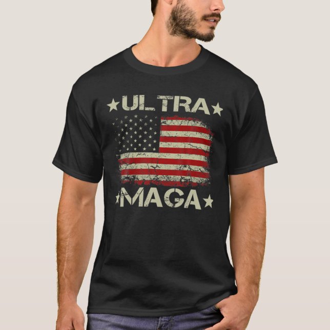 Camiseta Ultra Maga Messy Bun- The Great Maga King Donald T (Frente)