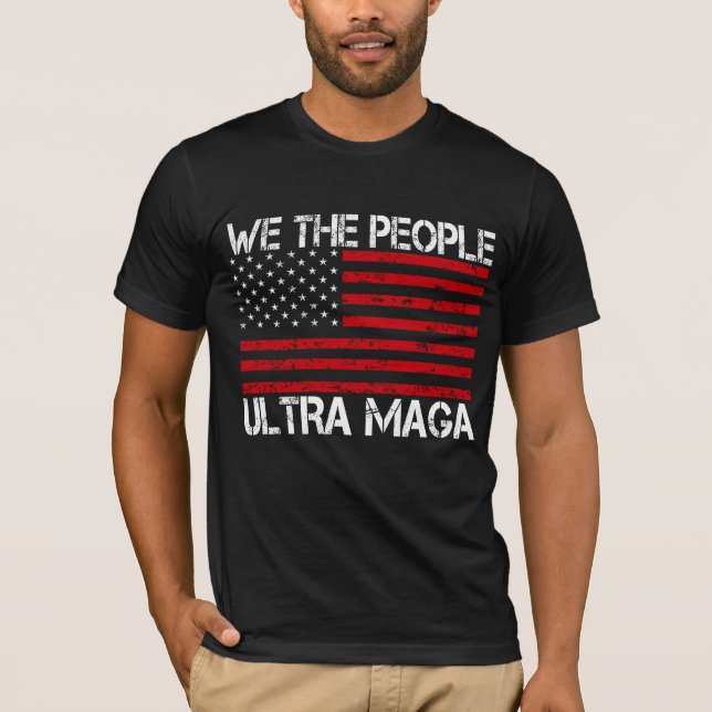 Camiseta Ultra Maga Pro Trump 2024 Republicano Engraçado (Frente)