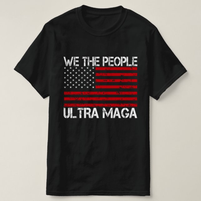 Camiseta Ultra Maga Pro Trump 2024 Republicano Engraçado (Frente do Design)