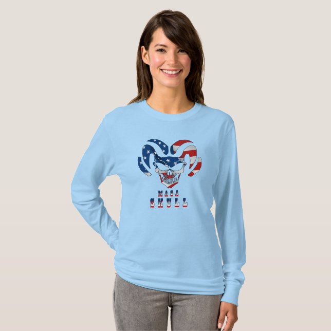 Camiseta Ultra Maga Skull | Capa longa feminina (Frente Completa)