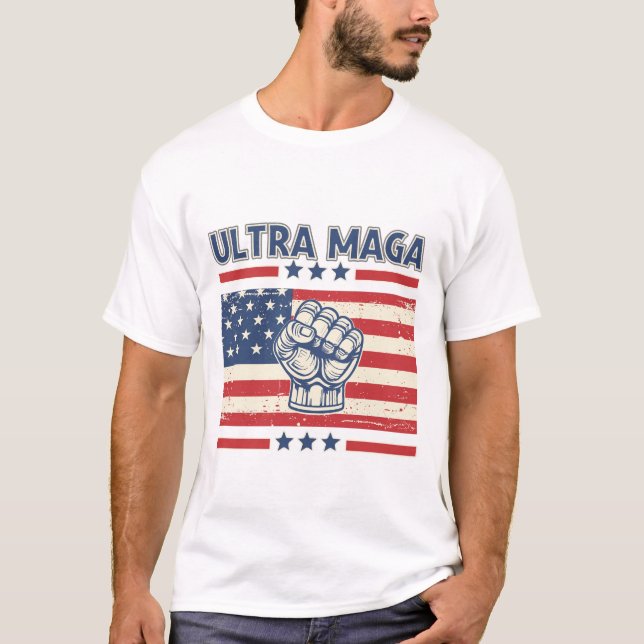 Camiseta Ultra MAGA T-Shirt - Donald Trump Patriótico (Frente)