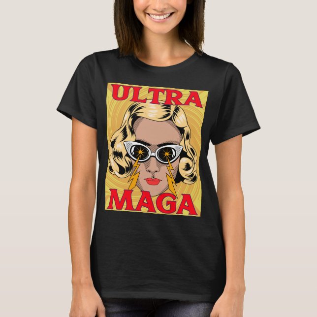 CAMISETA ULTRA MAGA TRUMP LADIS FUNNY T-SHIRTS (Frente)