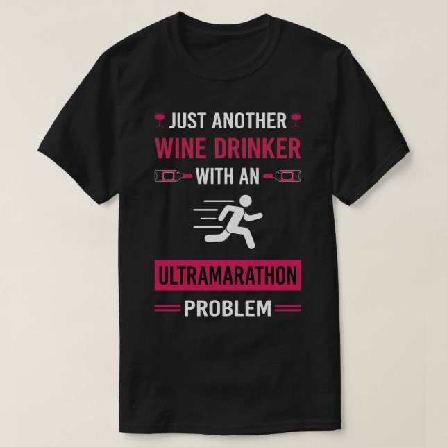 Camiseta Ultramaratona-Vinho Em Corrente Ultramaratona (Frente do Design)