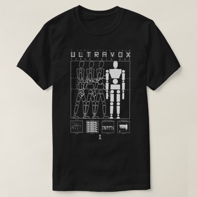 Camiseta ULTRAVOX - TRÊS EM UM T-Shirt Clássico (Frente do Design)