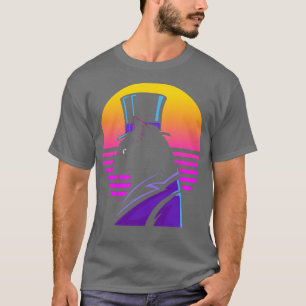 Camiseta Ulun Steampunk Cat Futuro da Onda Sintética