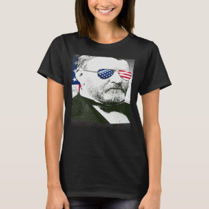 Camiseta Ulysses S Grant Bandeira EUA Bandeira Patriótica A