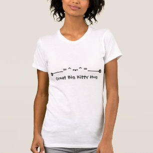 Camiseta Um abraço em linha do gatinho