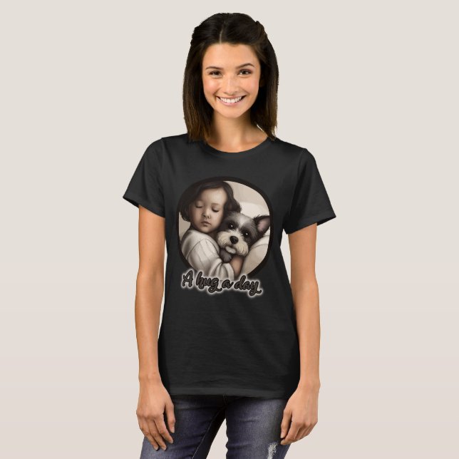 Camiseta Um abraço por dia (Frente Completa)
