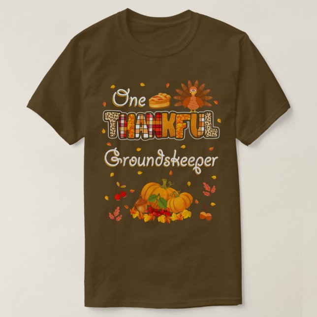 Camiseta Um agradecido Groundskeeper Cai no outono (Frente do Design)