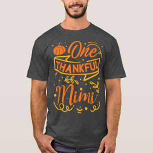 Camiseta Um agradecido Mimi Pumpkin Outono Deixa Obrigado