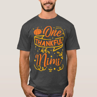 Camiseta Um agradecido Mimi Pumpkin Outono Deixa Obrigado