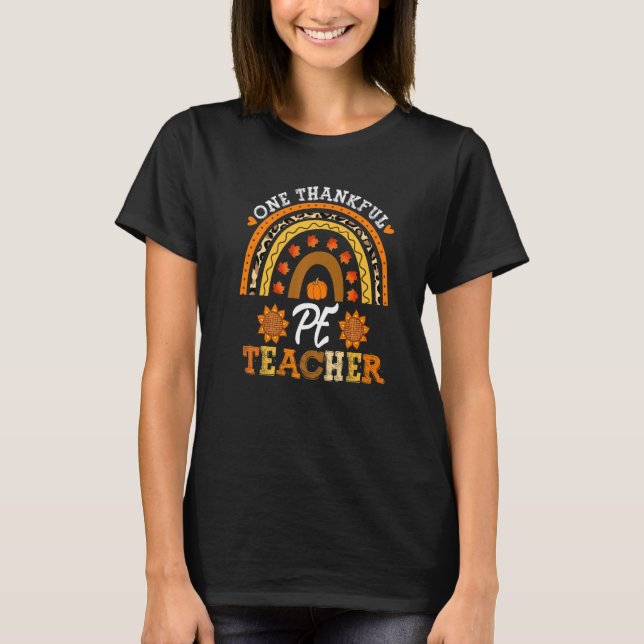 Camiseta Um agradecido professor do PE Leopard Rainbow Than (Frente)