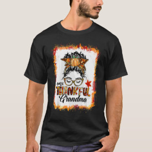 Camiseta Um agradecimento à vovó, Messy Bun Fall Autumn Gra