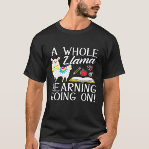 Camiseta Um aluno com toda uma aprendizagem de lhama