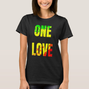Camiseta Um Amor Cores Rastafari Para O Regime De Paz