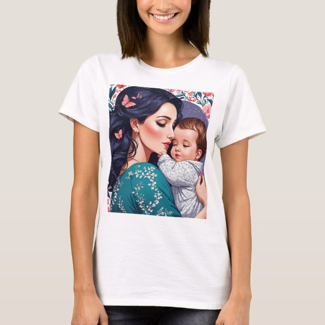 Camiseta Um amor materno não conhece limites de T-Shirt (Frente)