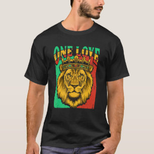 Camiseta Um Amor Rasta Leão Orgulho Jamaicano Reggae Africa