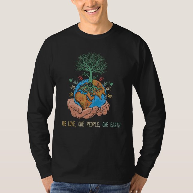 Camiseta Um Amor Uma Pessoas Um Dia da Terra Paz (Frente)