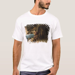 Camiseta Um ancião que ilumina sua tubulação em um estud